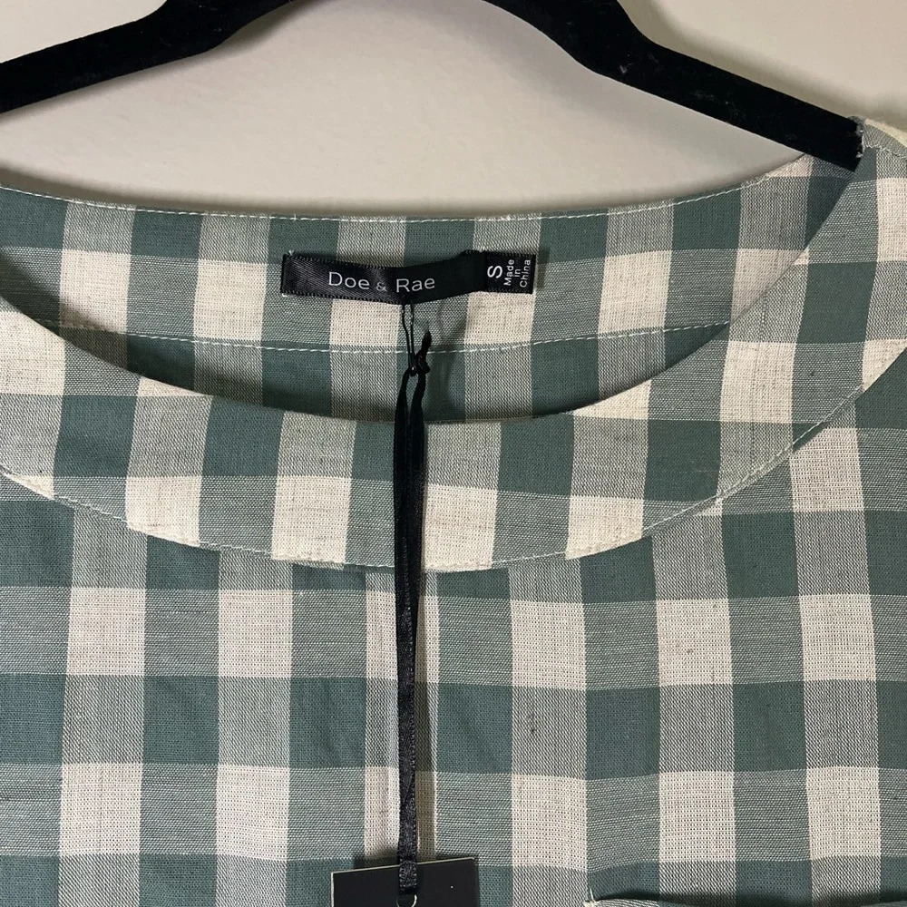 Doe &‎ Rae- Gingham Shirt Dress - Picture 2 of 5